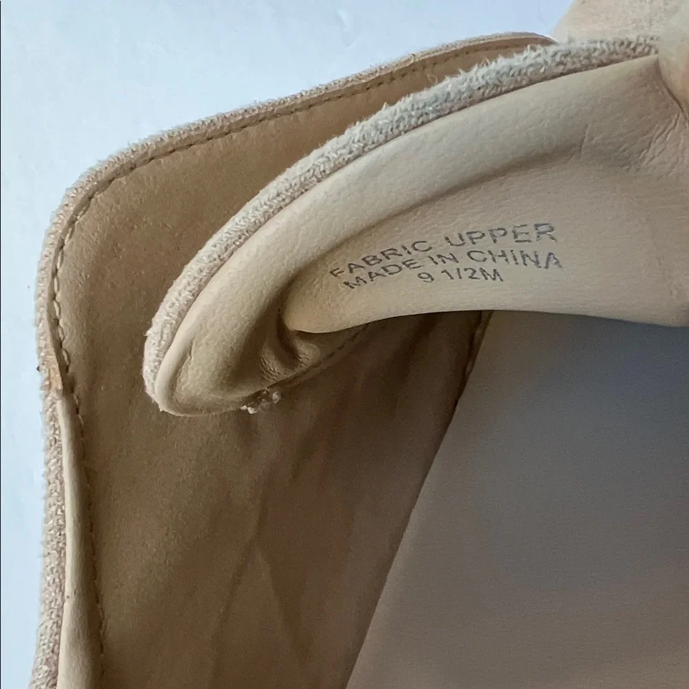 J Slides Alara Taupe Vegan Tan Beige Suede Slip-On Platform Sneaker 9 1/2M